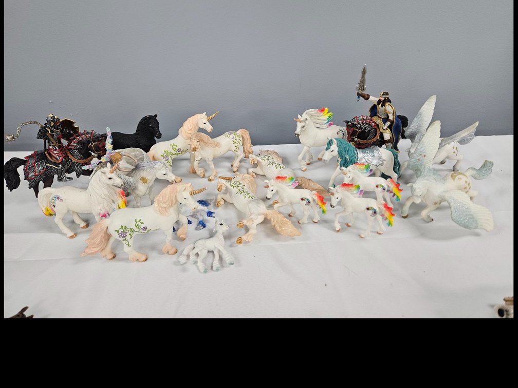 Schleich Fantasy Unicorn, Pegasus, and Knight Figurines
