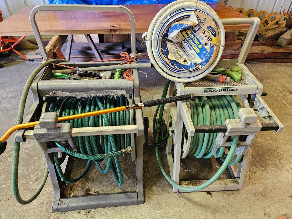 Garden Hose Reel Carts, Hoses, and Watering Accessories
