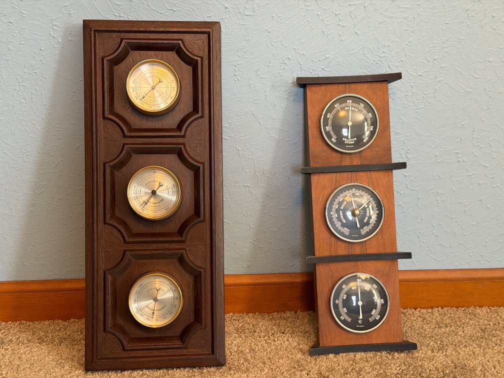 Wood Wall-Mounted Weather Stations