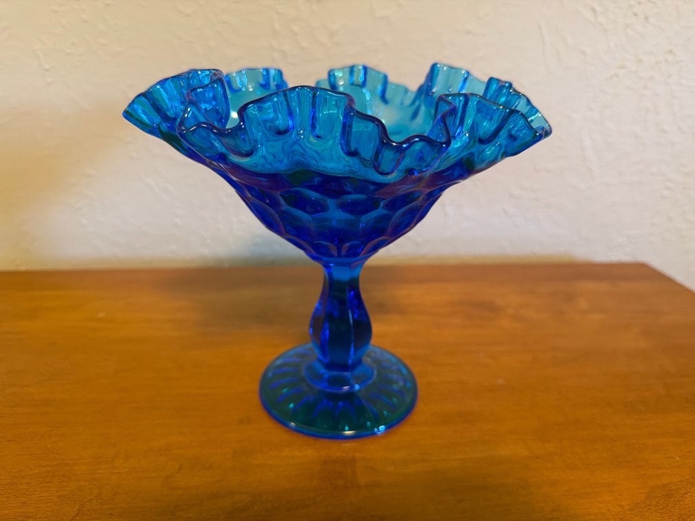 Fenton Ruffled Pedestal Compote