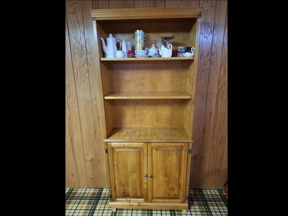 Wooden Hutch Bookcase Cabinet