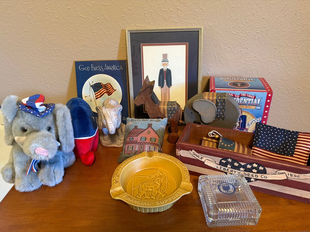 Political and Americana Memorabilia, Figurines, and Decor