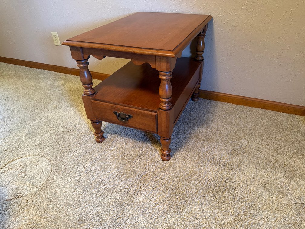 Tell City Chair Co. Young Republic Maple Two-Tier End Table