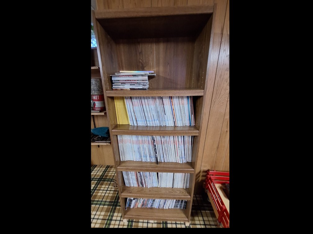 Woodgrain Five-Shelf Bookcase