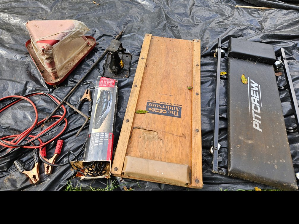 Mechanic Creepers, Jumper Cables, Car Jack, and More