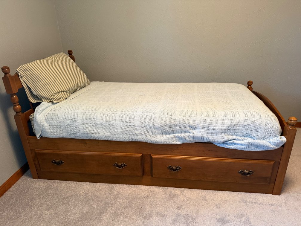 Wooden Captain's Bed with Underbed Storage Drawers