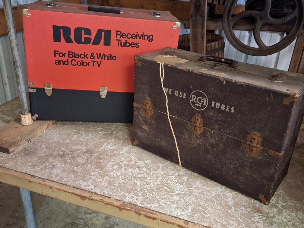 RCA Tube Caddy Cases with Vacuum Tubes and TV Modules