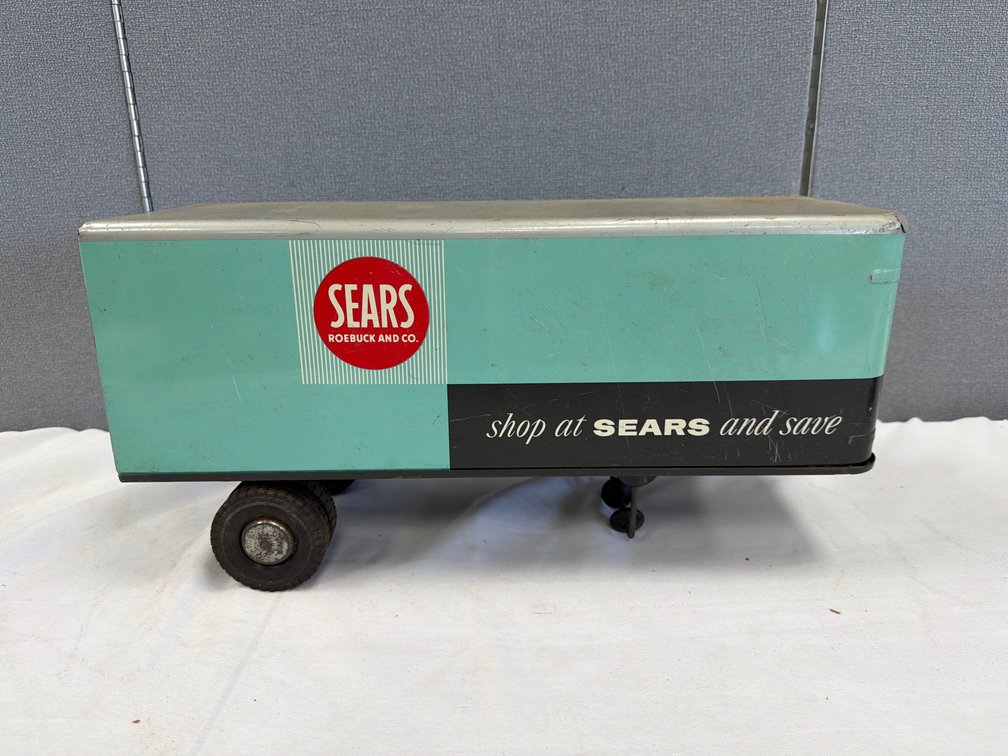 Marx Sears Roebuck and Co. Pressed Steel Toy Semi-Trailer