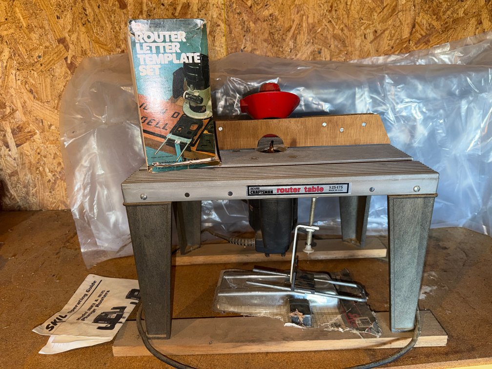 Router Table, Plunge Router, and Letter Template Set