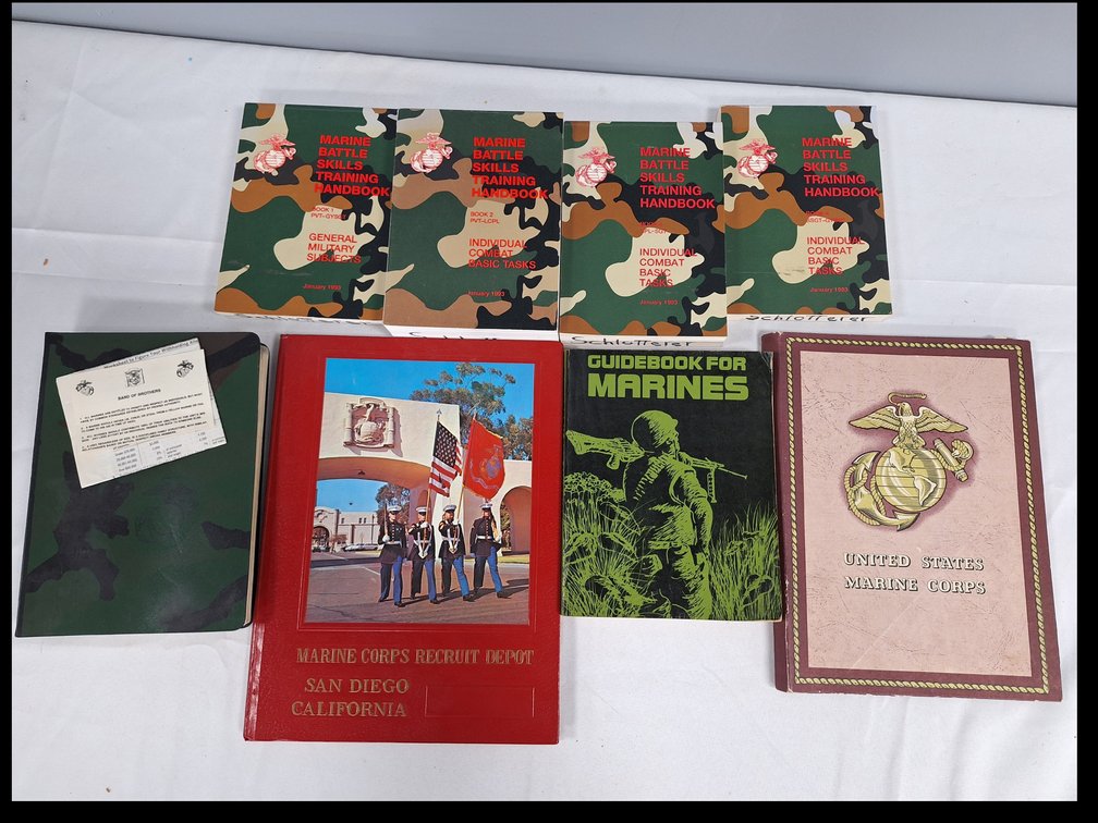 US Marine Corps Training Handbooks, Guidebook, and Album