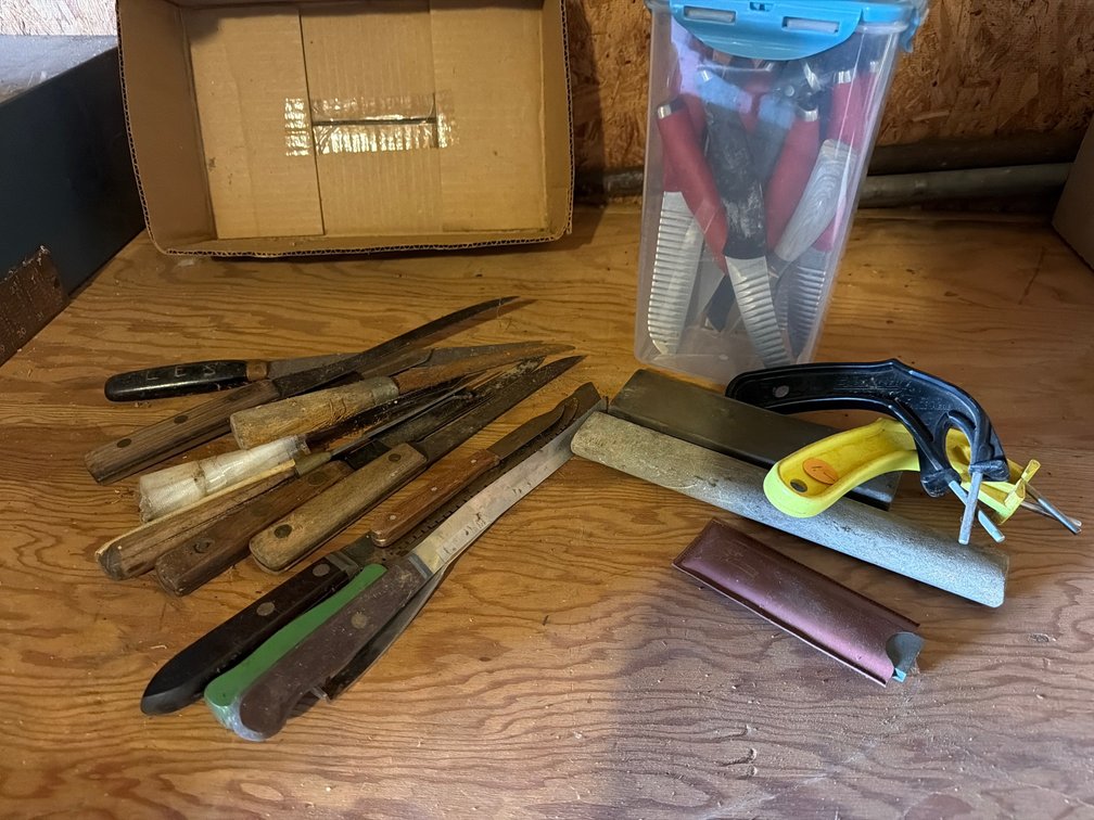 Kitchen Knives, Sharpening Stones, and Sharpeners