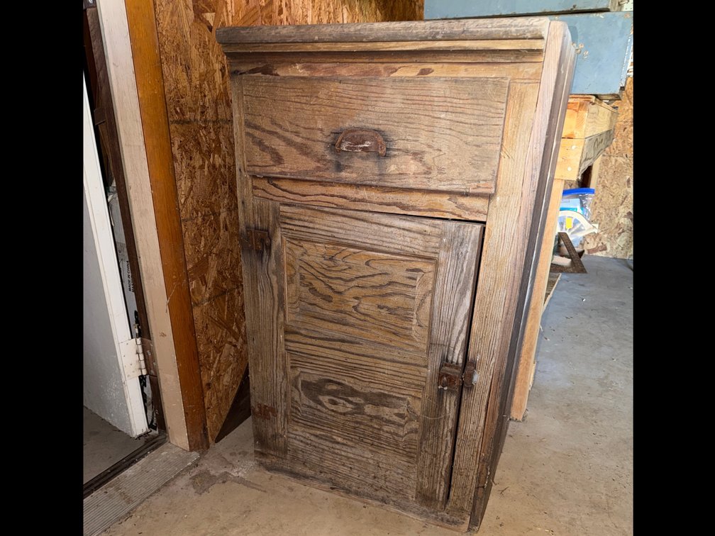 Wooden Single-Drawer and Single-Door Cabinet