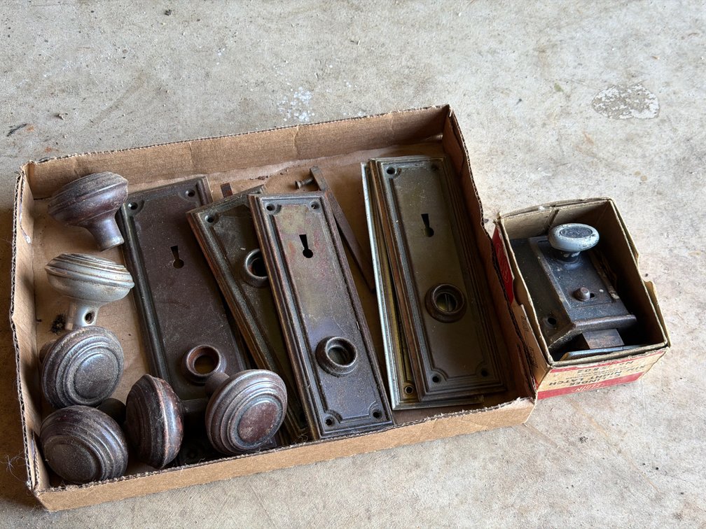 Rim Night Latch, Door Knobs, and Escutcheon Plates