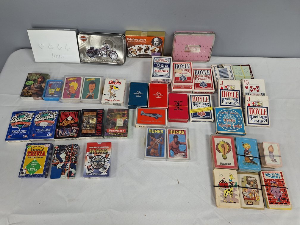Playing Card Decks, Card Games, and Metal Card Tins