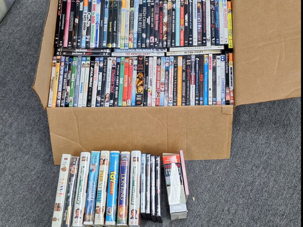 DVD Movies, VHS Tapes, and German Language Course