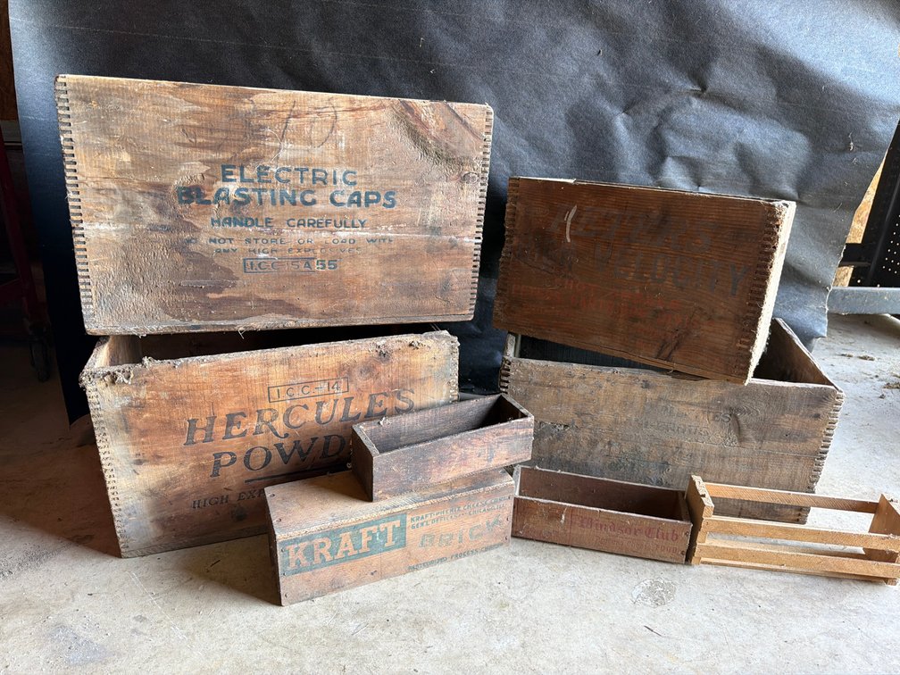 Wooden Ammunition Crates, Explosives Boxes, and Cheese Boxes