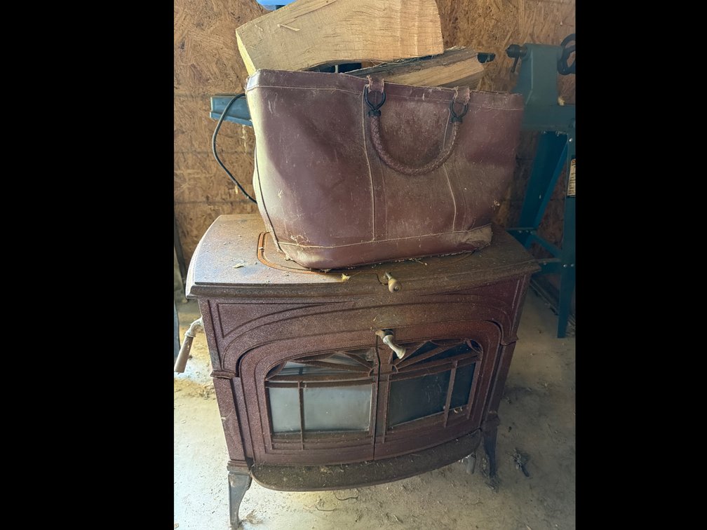 Defiant Encore Cast Iron Wood-Burning Stove and Log Carrier