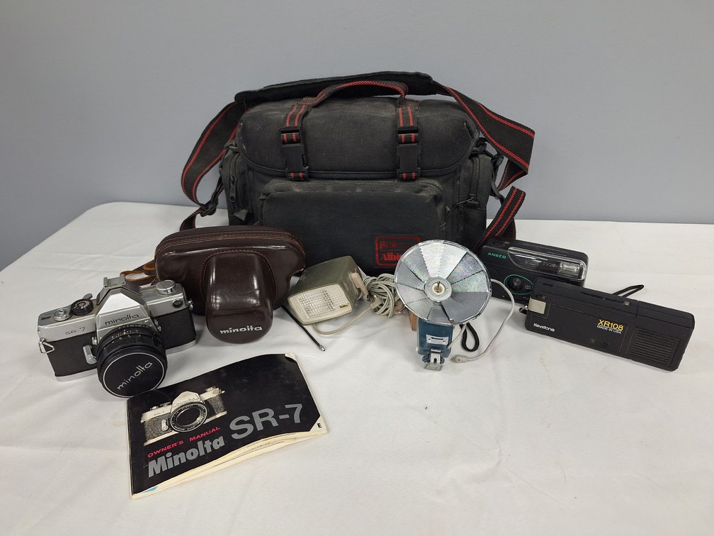 Film Cameras, Flash Units, Camera Bag, and More