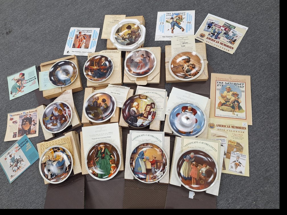 Norman Rockwell Collector Plates and Wall Calendars