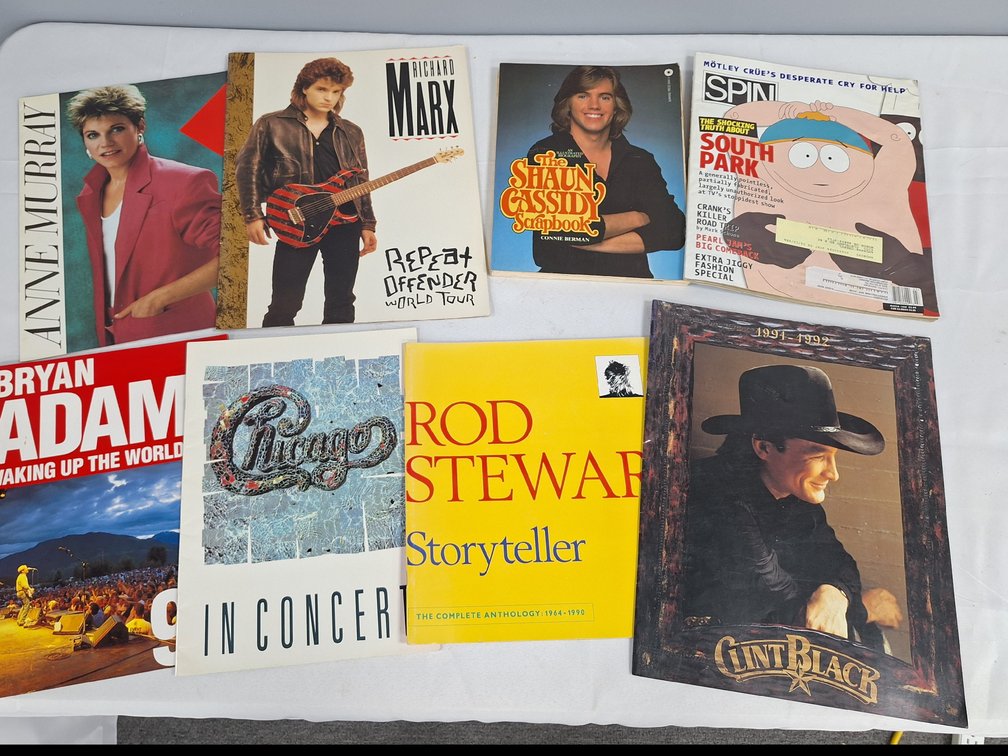 Music Concert Tour Programs, Souvenir Books, and SPIN Magazine
