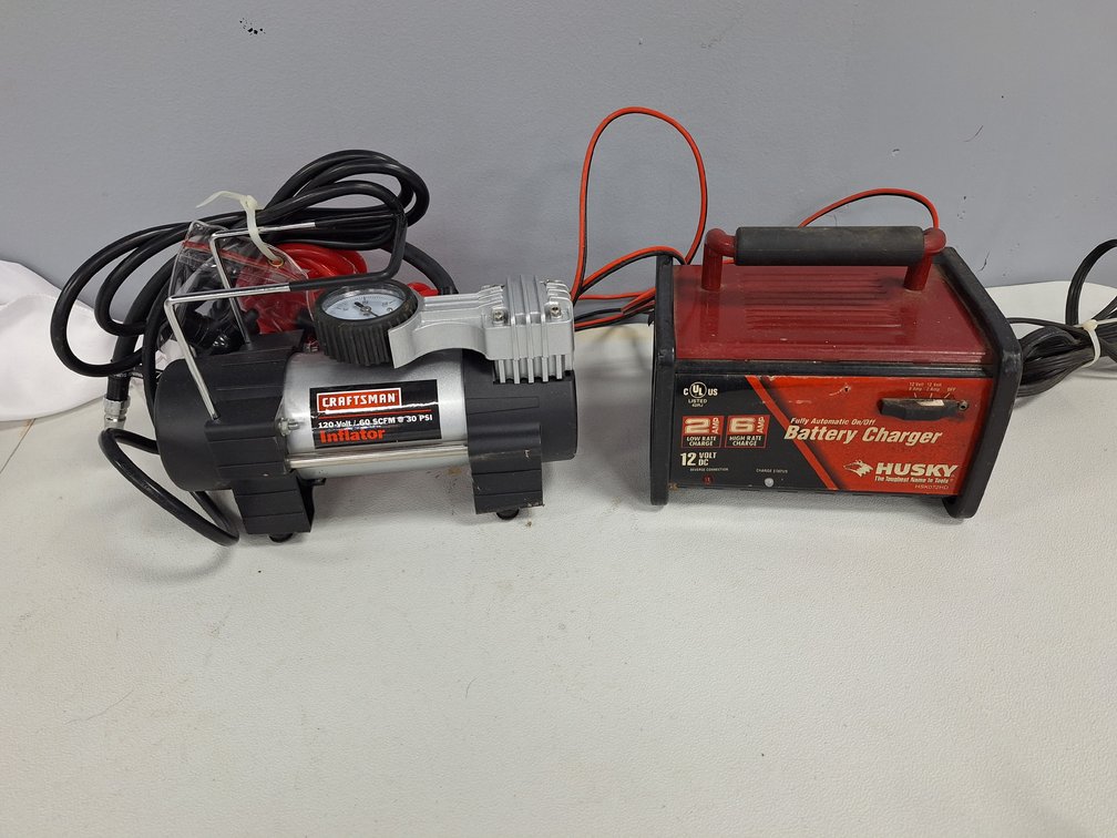 120-Volt Air Inflator and 12-Volt Battery Charger