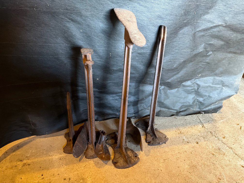Cast Iron Cobbler Stands and Shoe Lasts