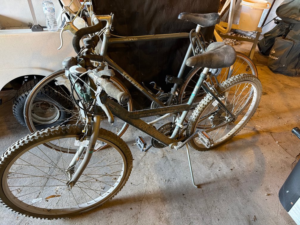 Road Bicycle and 18-Speed Mountain Bicycle