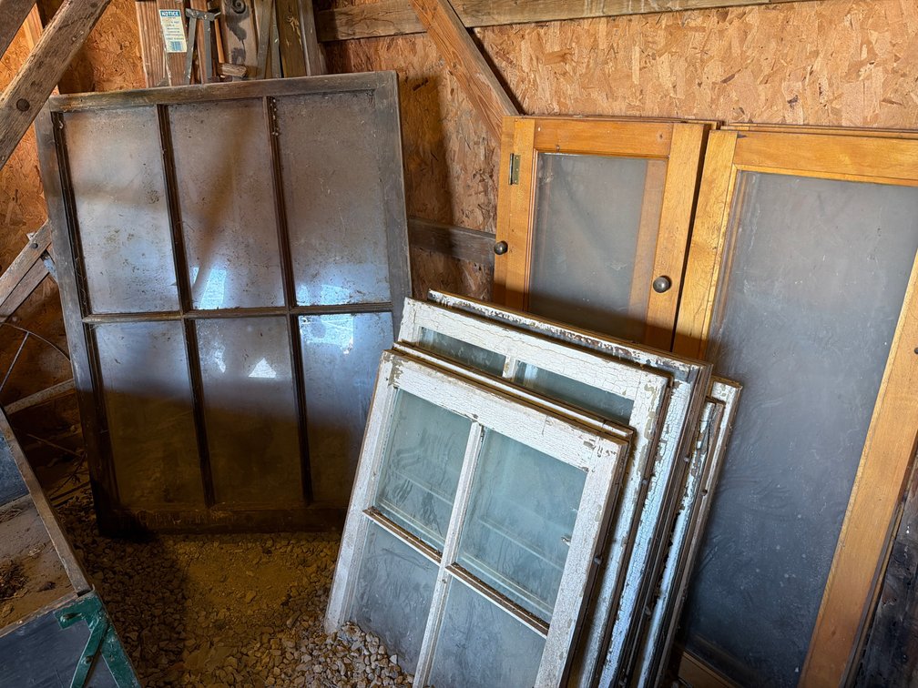 Wood-Framed Window Sashes and Glass Cabinet Doors