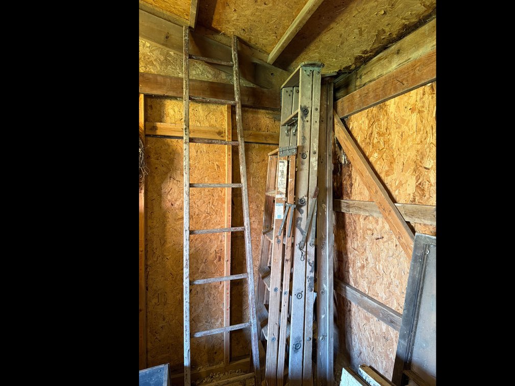 Wooden Straight and Extension Ladders with Metal Hardware