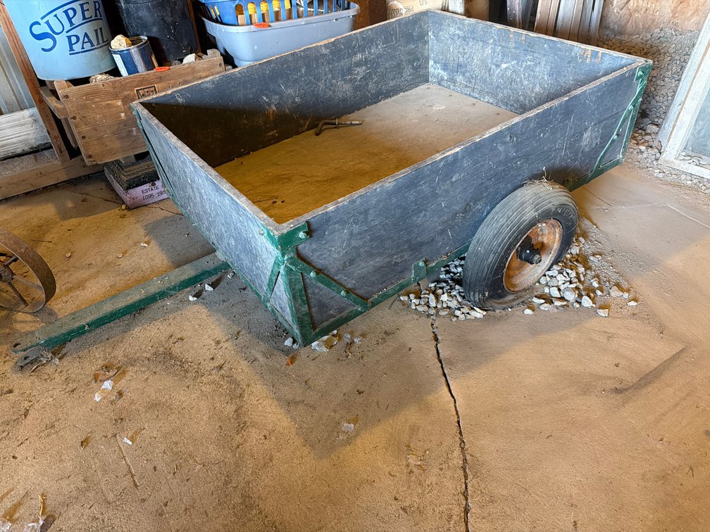 Tow-Behind Wooden Utility Trailer Cart