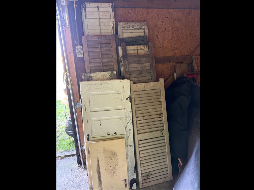 Wooden Louvered Shutters, Paneled Doors, and Cabinet Doors