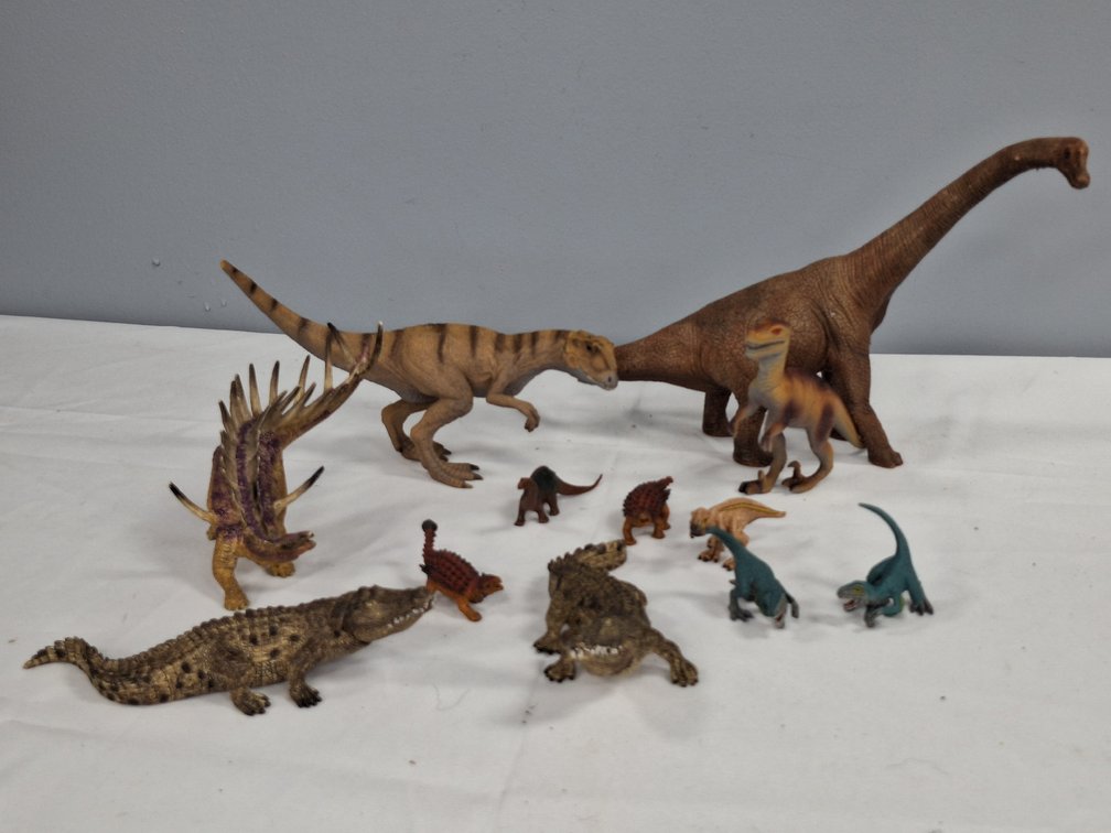 Molded Plastic Dinosaur and Prehistoric Reptile Figurines