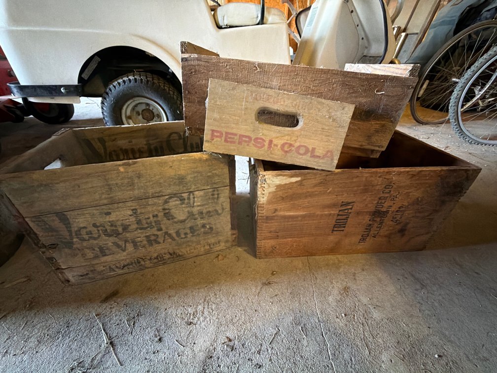 Wooden Crates and Pepsi-Cola Crate Panel