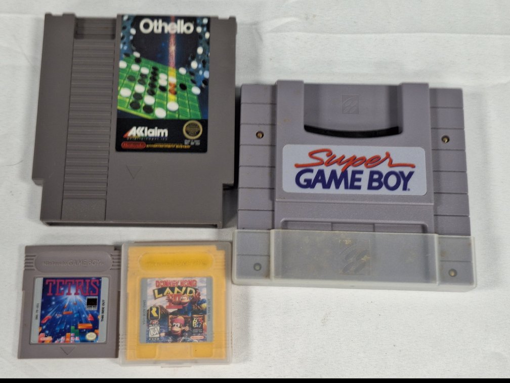 Nintendo Video Game Cartridges and Super Game Boy Adapter