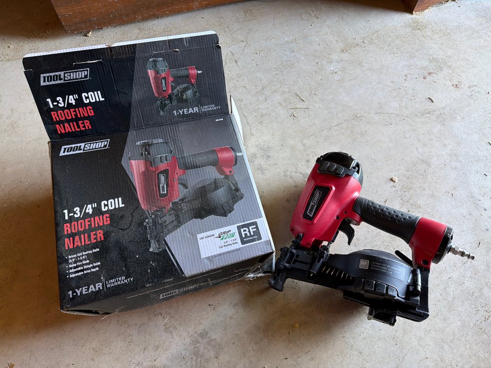 Tool Shop 1-3/4" Pneumatic Coil Roofing Nailer