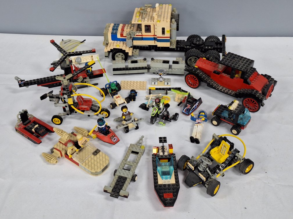 LEGO Vehicles, Star Wars Landspeeder, and Minifigures