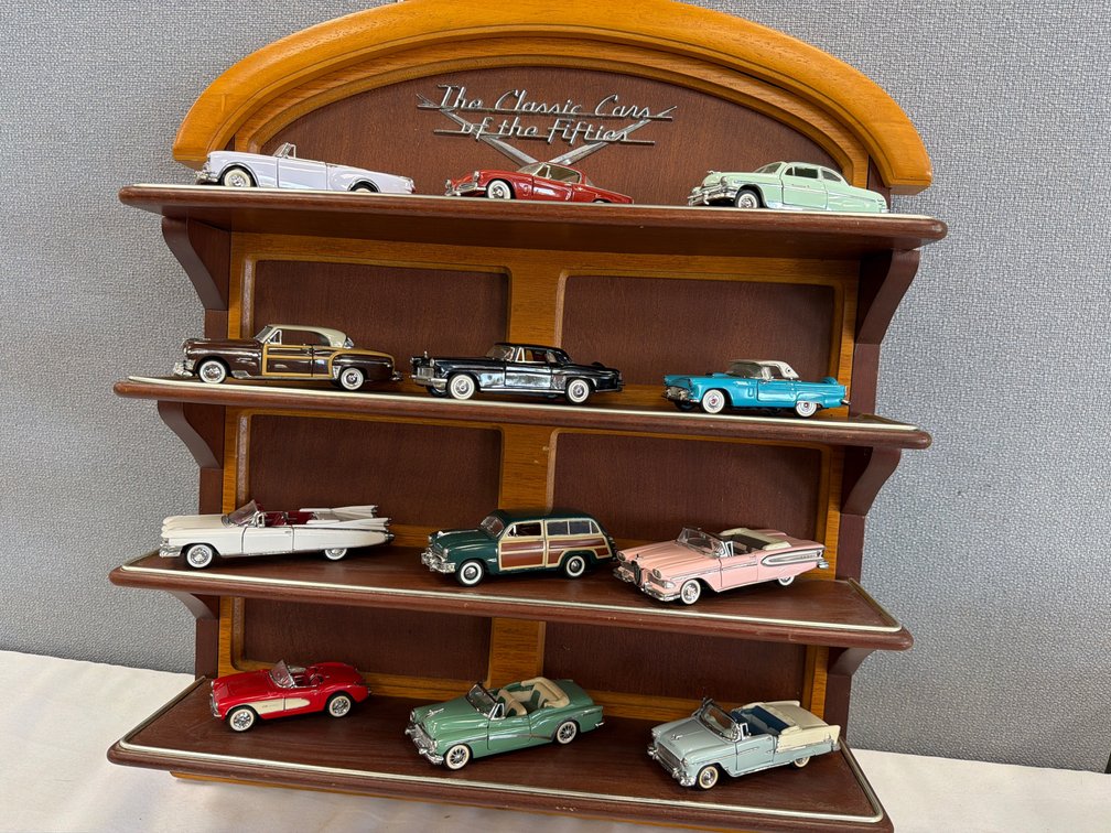 The Classic Cars of the Fifties Diecast Models with Shelf