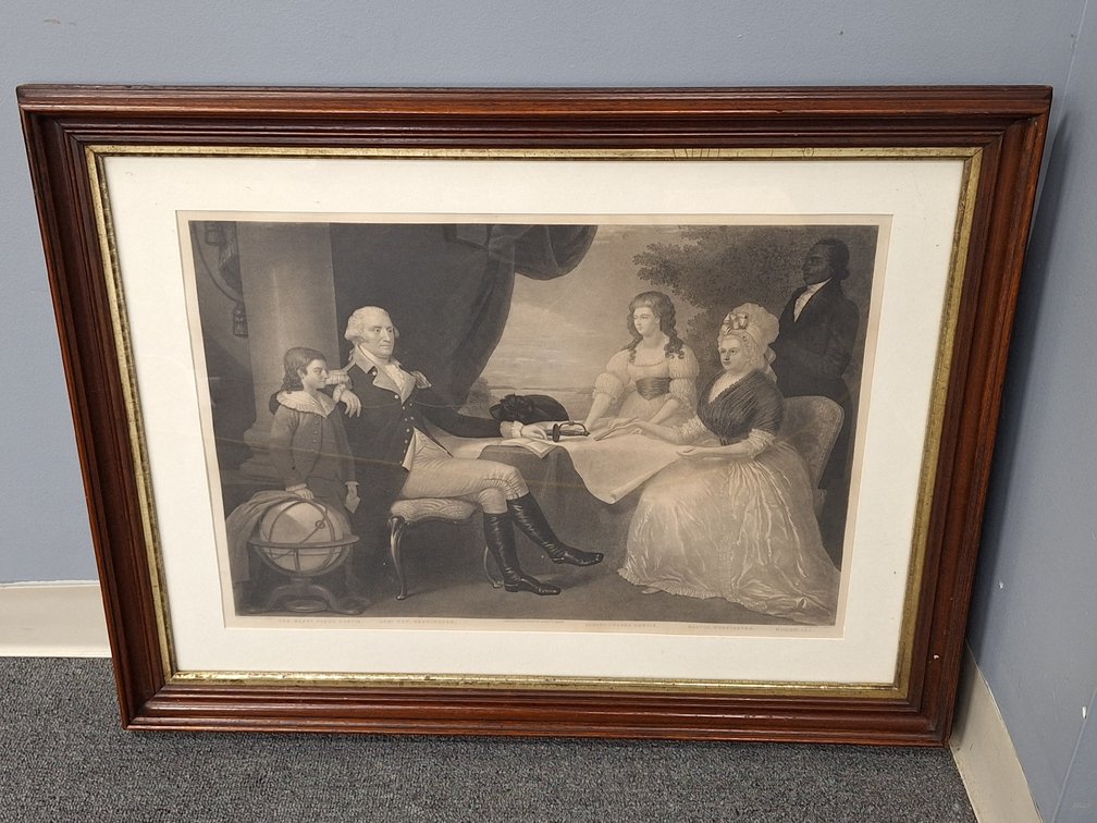Framed Edward Savage "The Washington Family" Engraving