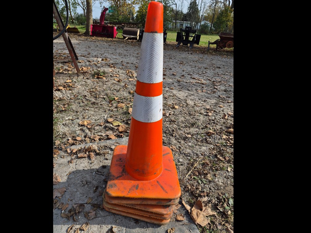5 Orange Traffic Cones with Reflective Collars