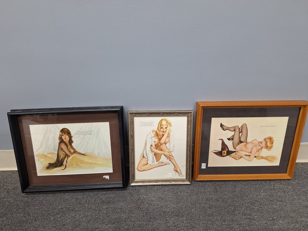 Vargas Framed Pin-Up Illustration Prints