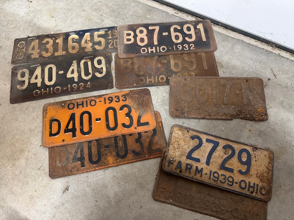 Ohio Embossed Metal Vehicle License Plates