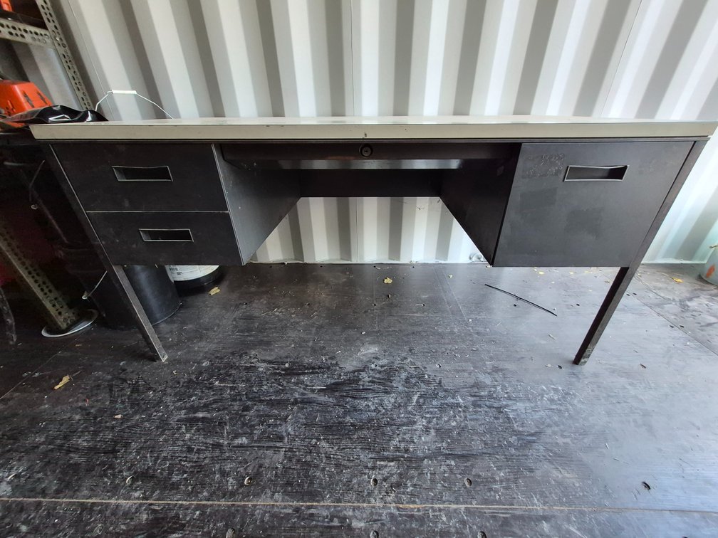 Steelcase Metal Office Desk with Laminate Top