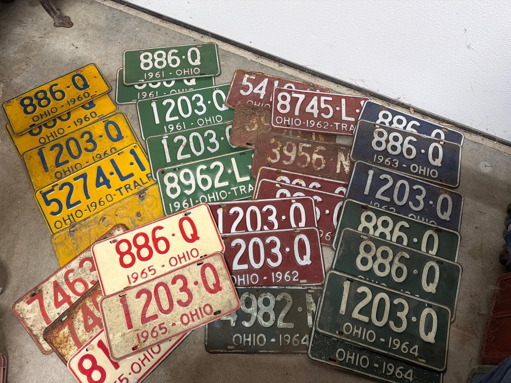 Ohio Vehicle and Trailer License Plates, 1960-1965