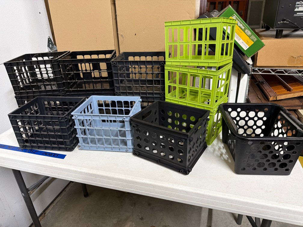 Molded Plastic Mini Storage Crates and Baskets