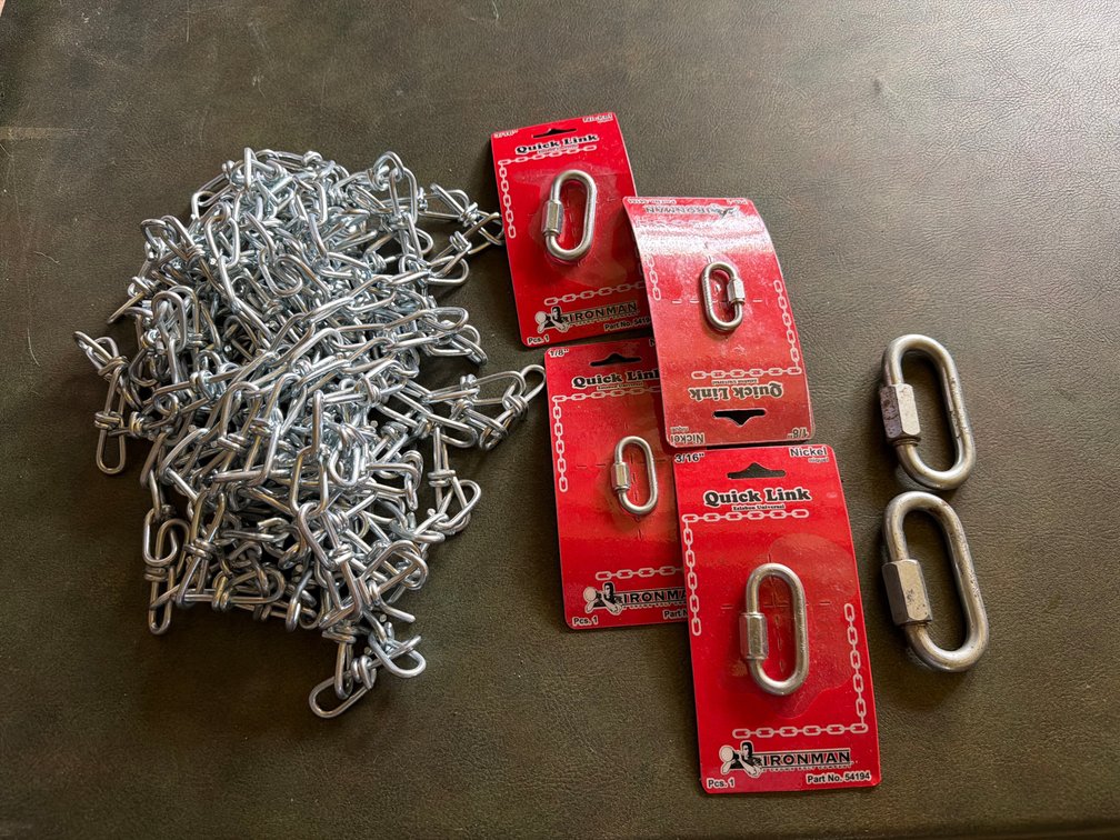 Zinc-Plated Steel Double Loop Chain and Quick Links