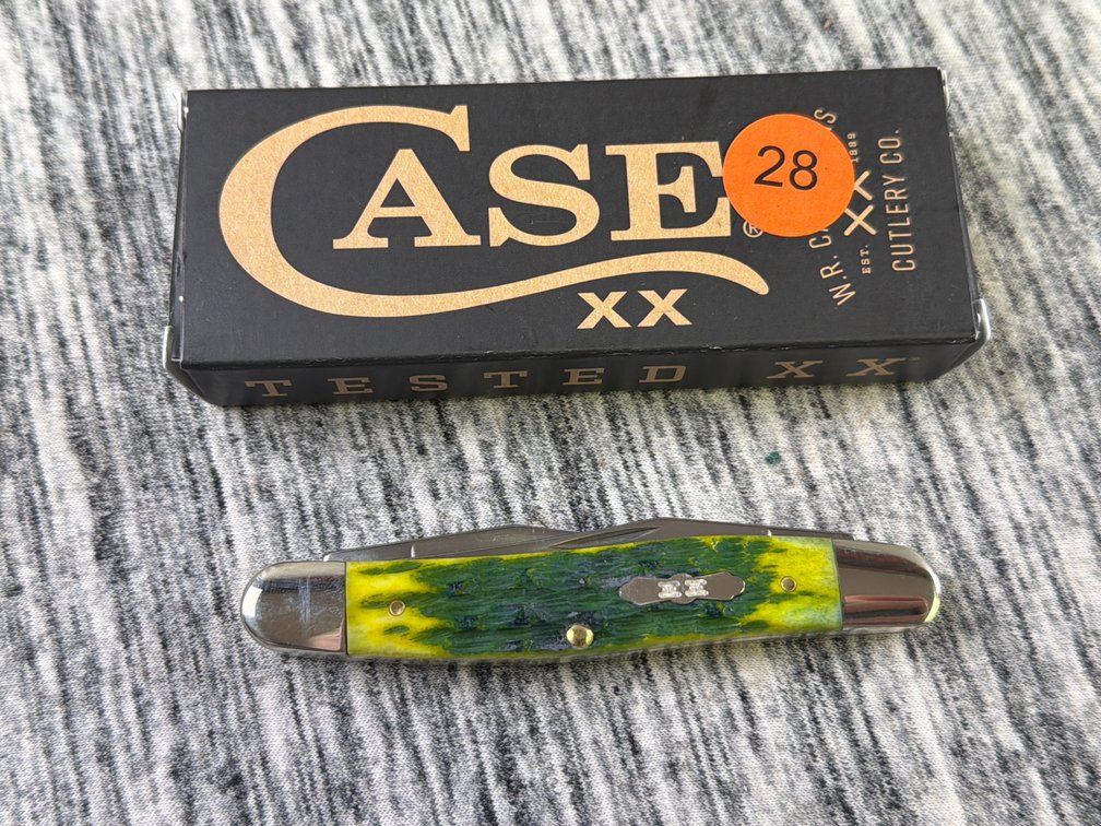 GREEN APPLE BONE PEACH SEED JOG MUSKRAT KNIFE