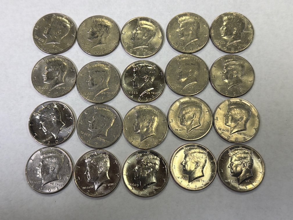 (20) KENNEDY HALF DOLLARS