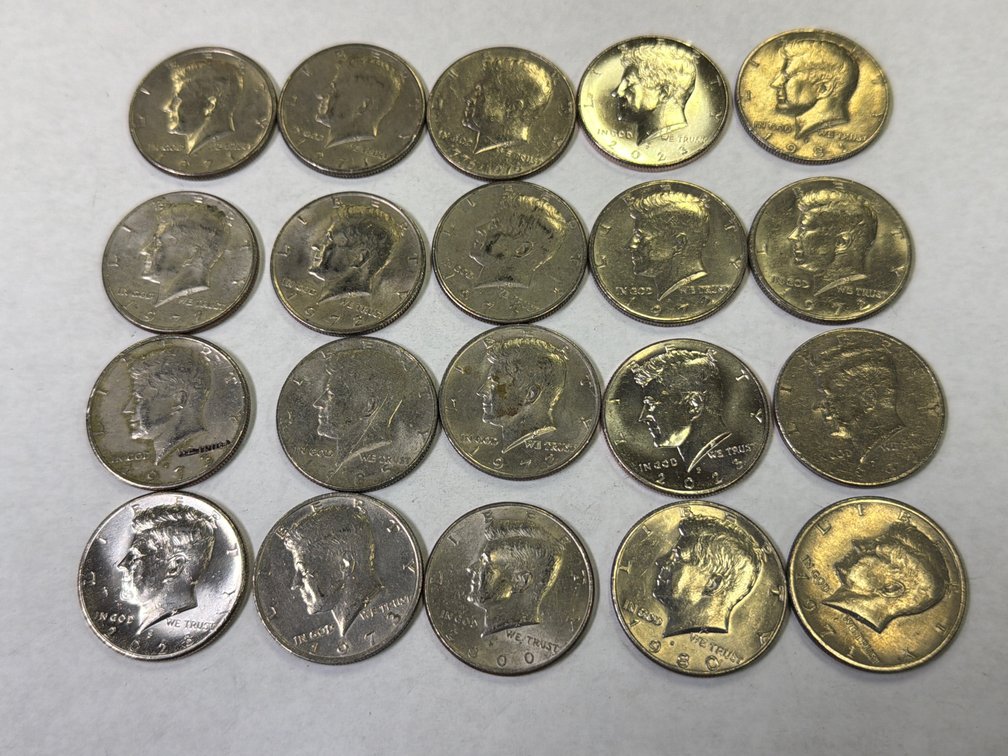 (20) KENNEDY HALF DOLLARS