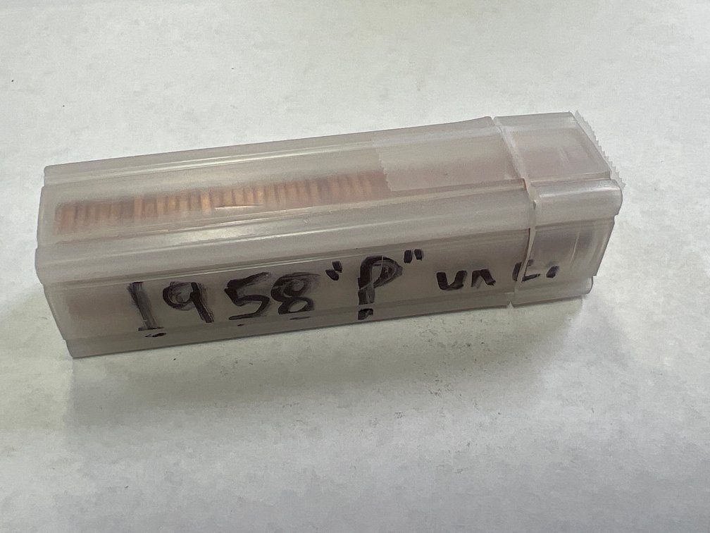 ROLL OF 1958 P UNCIRCULATED PENNIES