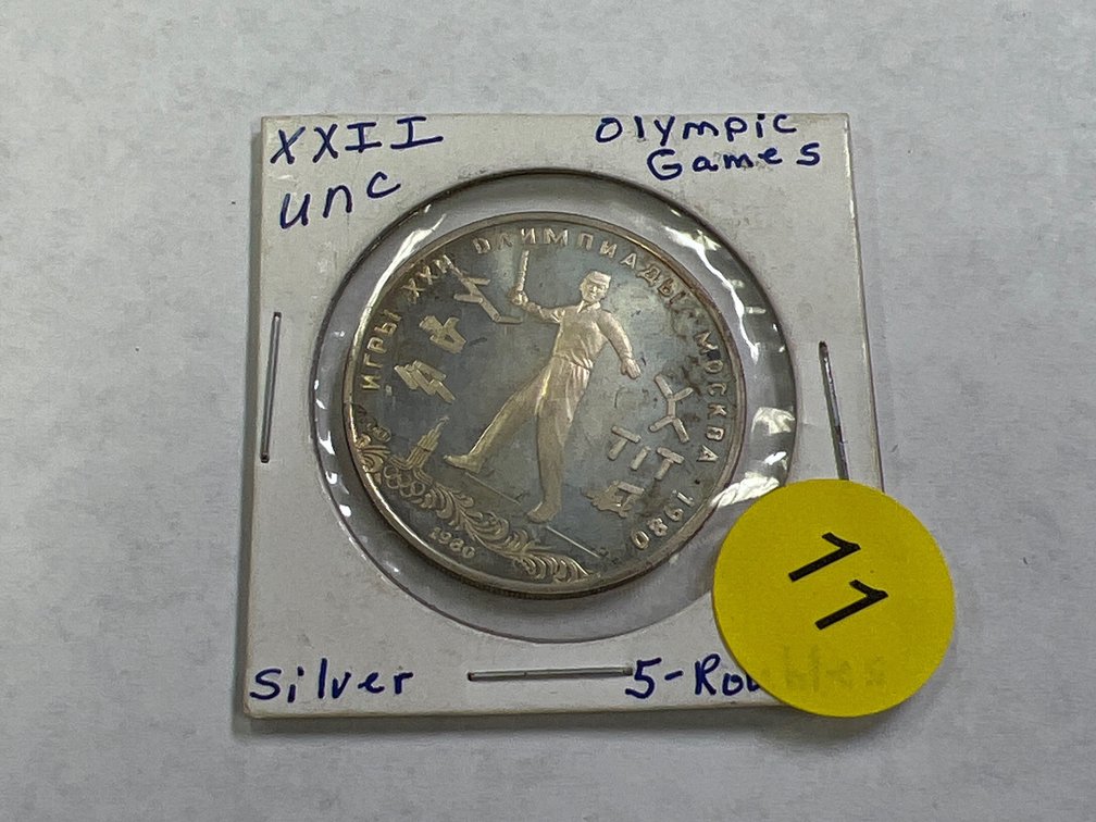 1980 OLYMPIC SILVER COIN